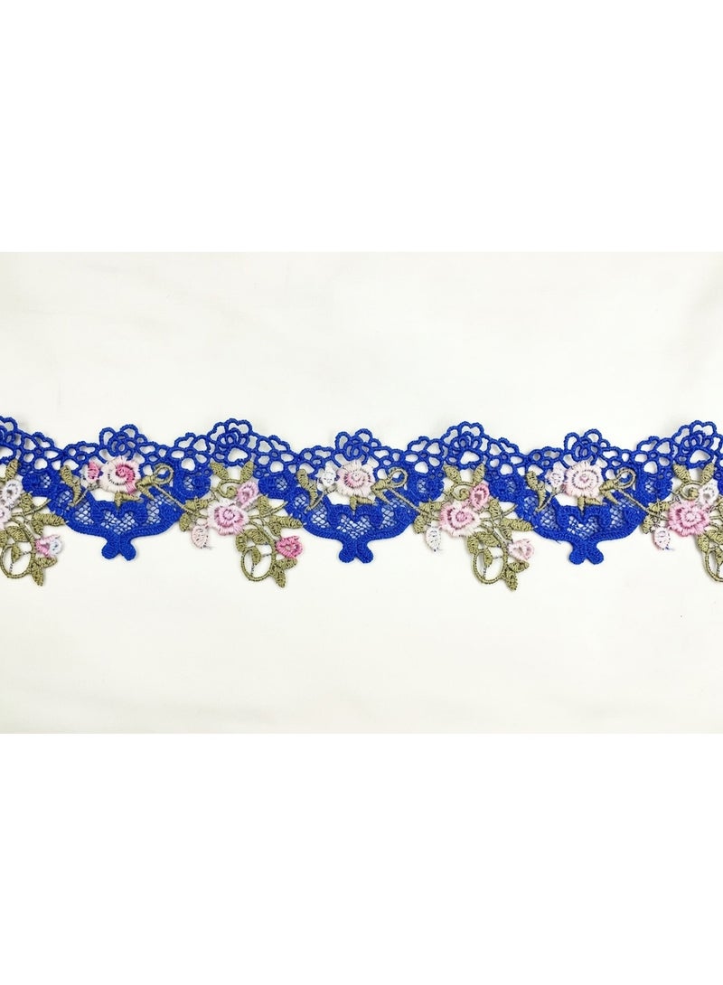 Premium 6cm Embroidered Lace – 2.5m Artisan Trim - Image 1